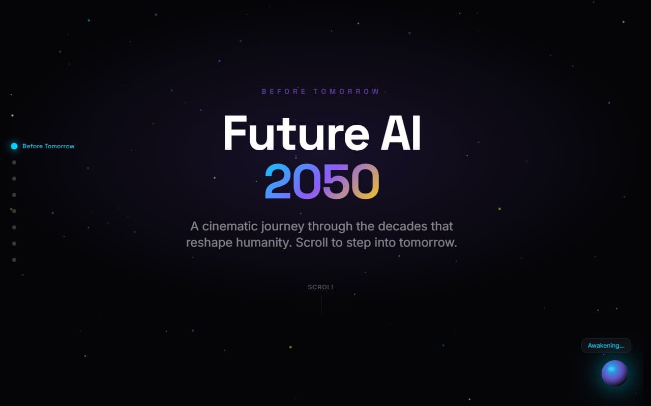 Future AI 2050 system preview