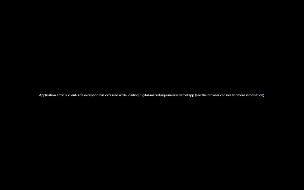 Digital Marketing Universe System Screenshot