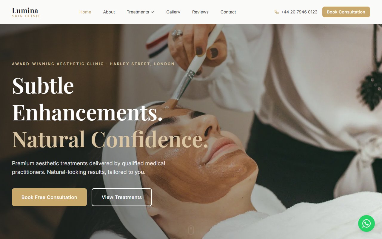 Lumia Skin Clinic System Screenshot