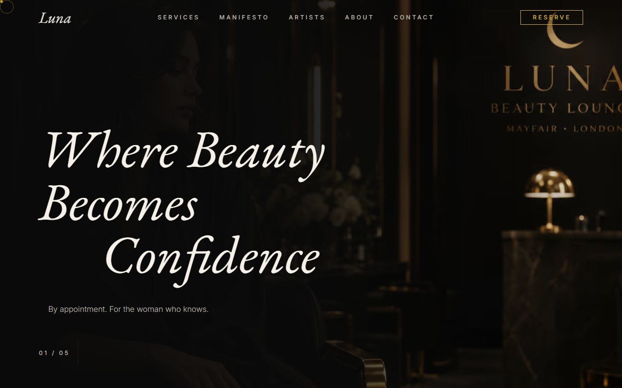 Luna Beauty Lounge System Screenshot